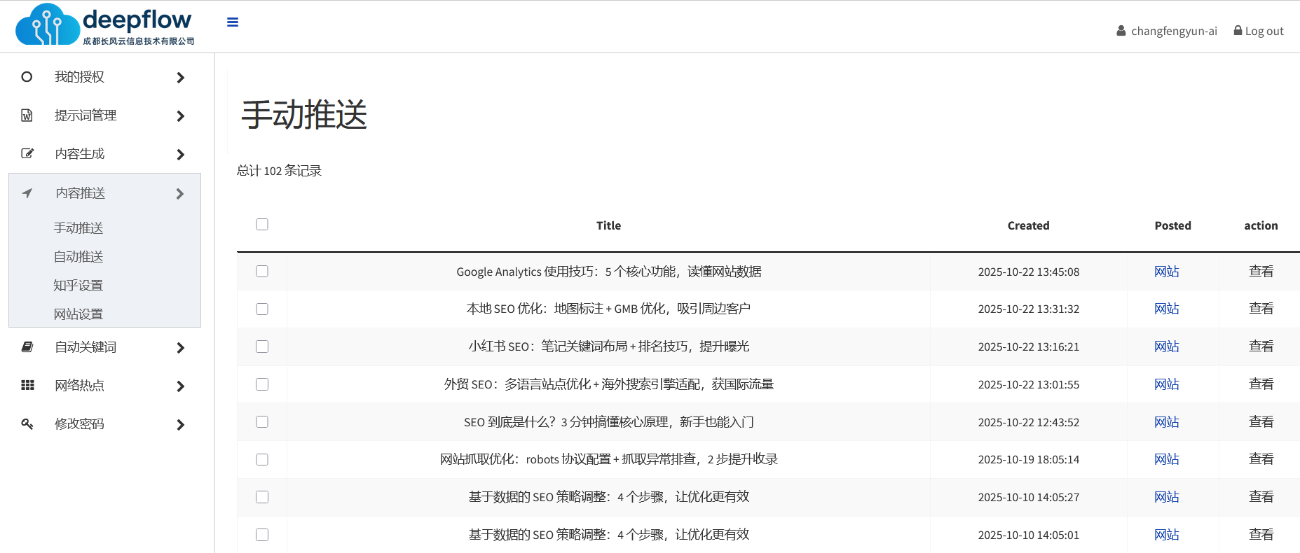 Deepflow 推送内容