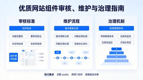 优质网站组件审核、维护与治理指南