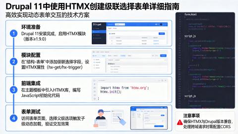 Drupal 11中使用HTMX创建级联选择表单的详细指南