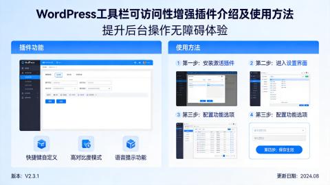 WordPress工具栏可访问性增强插件介绍及使用方法