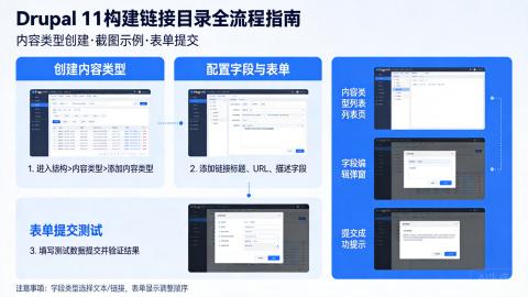 Drupal 11构建链接目录：创建内容类型、截图及表单提交全流程指南