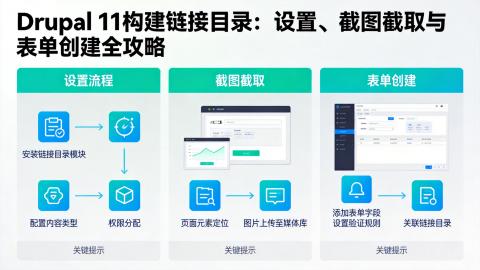 Drupal 11构建链接目录：设置、截图截取与表单创建全攻略